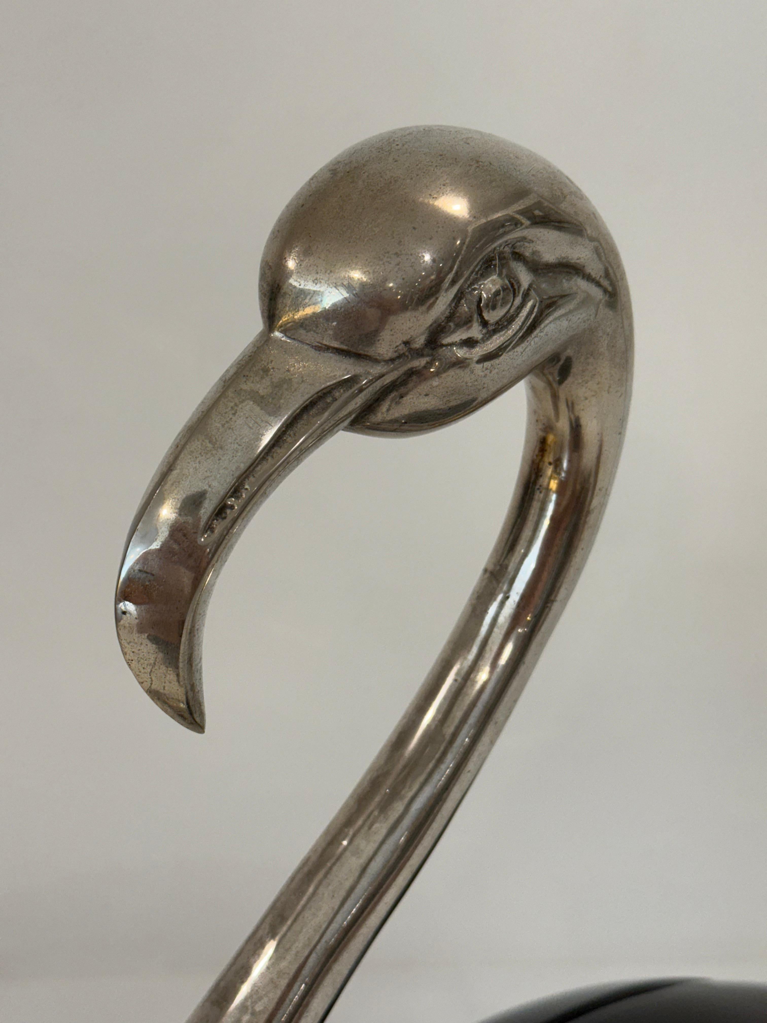 Elegant Mid-Century Modern Flamingo Sculpture by Fondica, France For Sale 4