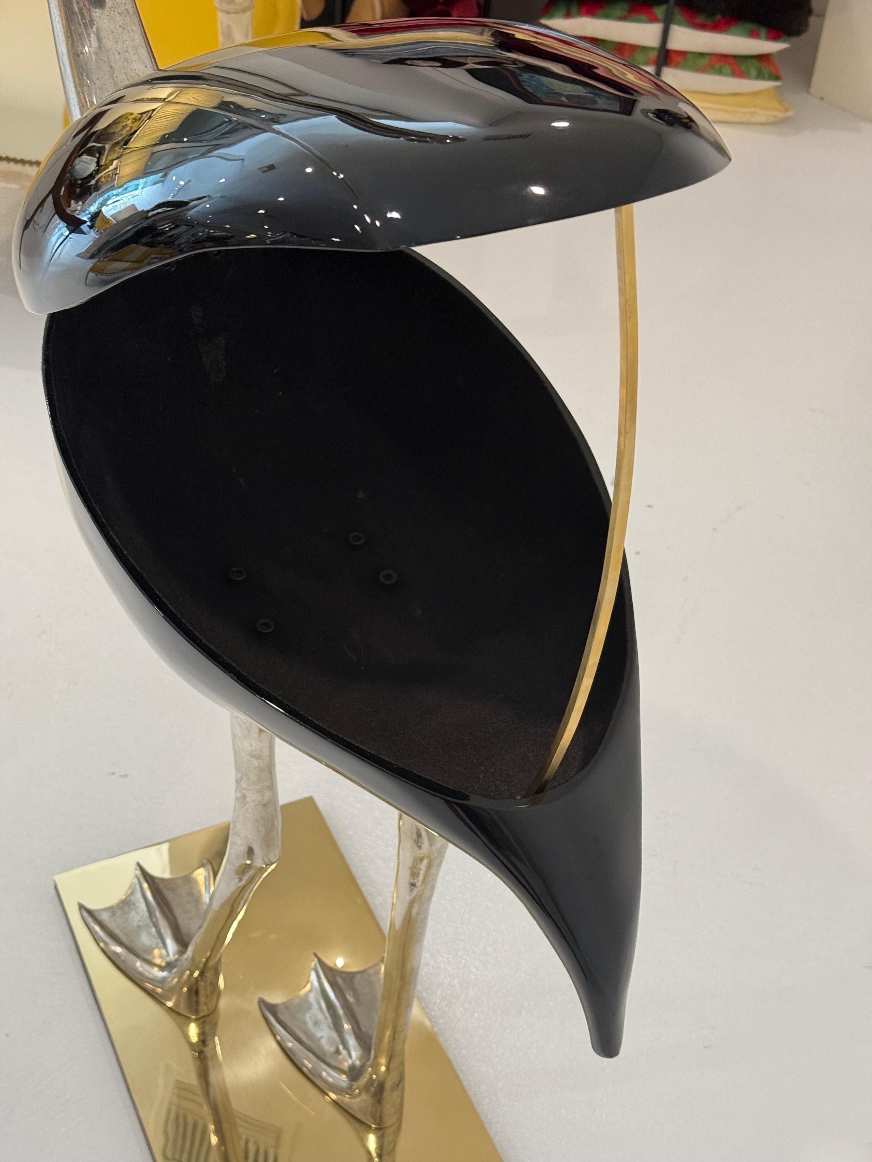 Elegant Mid-Century Modern Flamingo Sculpture by Fondica, France For Sale 7