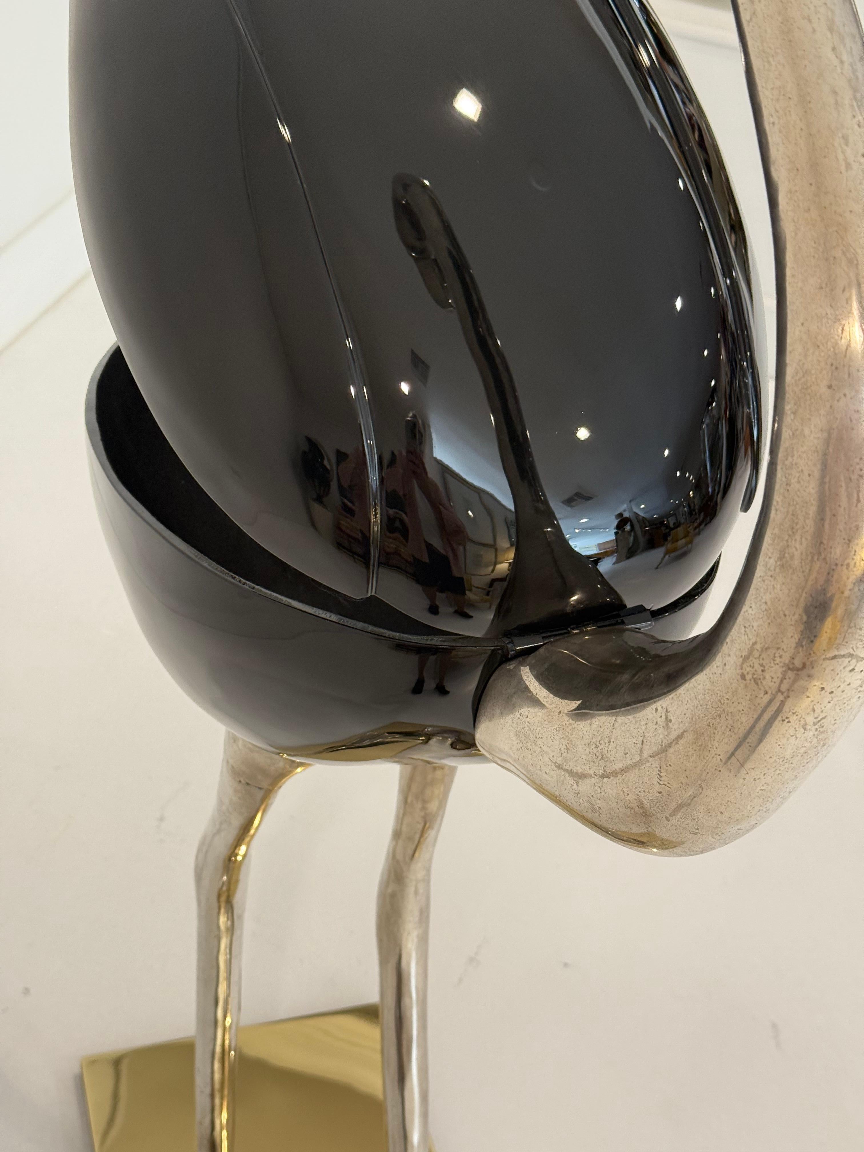 Elegant Mid-Century Modern Flamingo Sculpture by Fondica, France For Sale 8