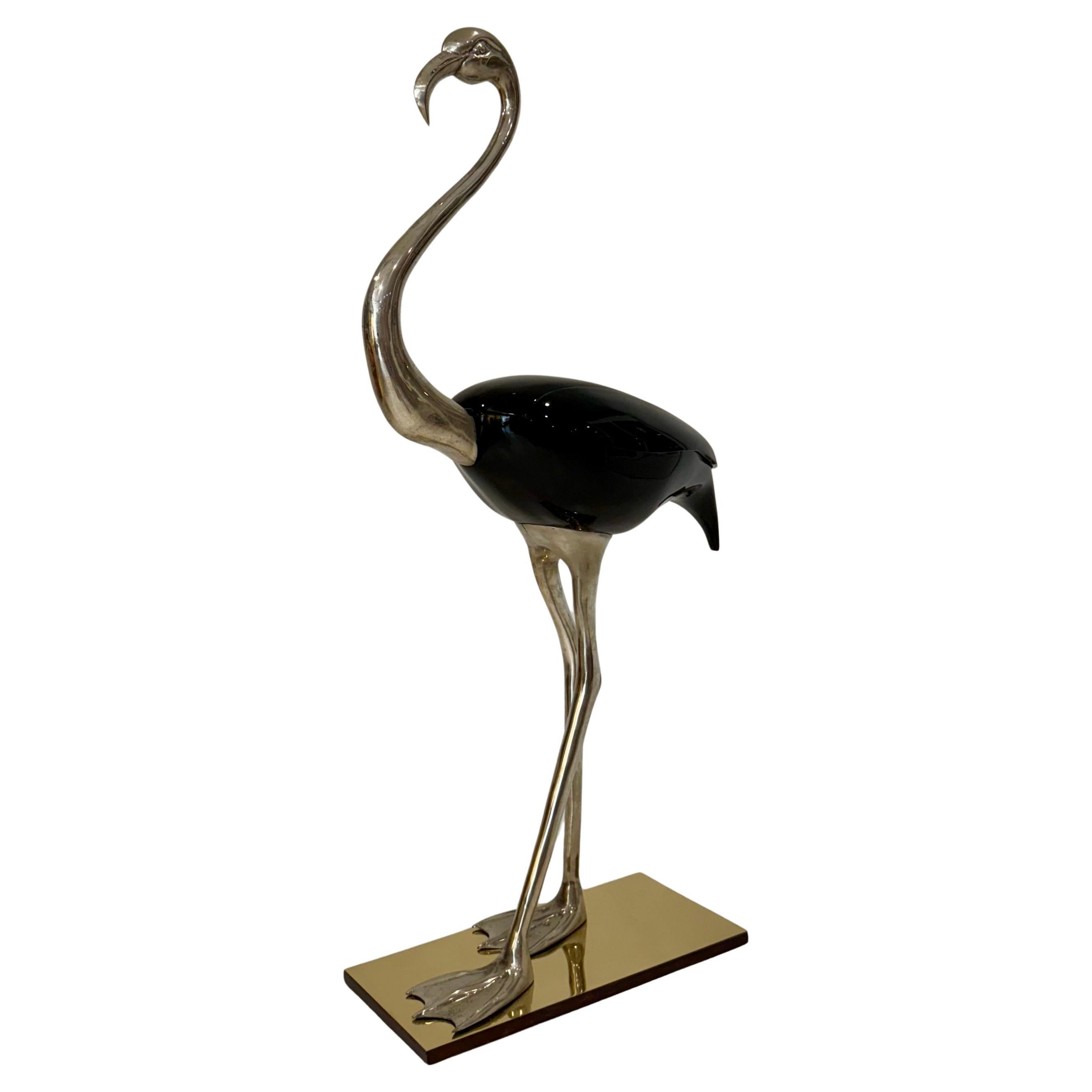 Elegant Mid-Century Modern Flamingo Sculpture by Fondica, France For Sale