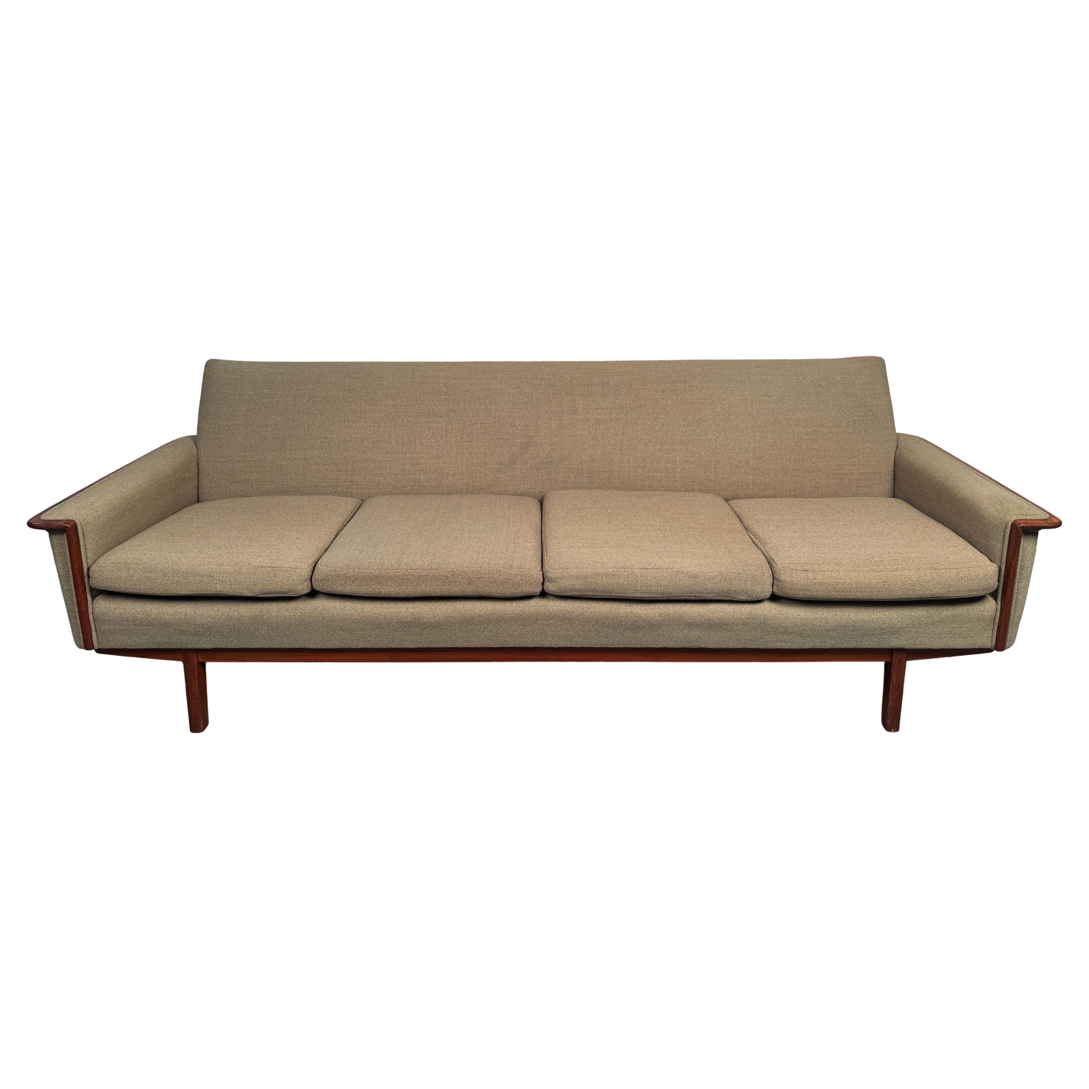 Elegant Mid-Century Modern Four Seat Sofa