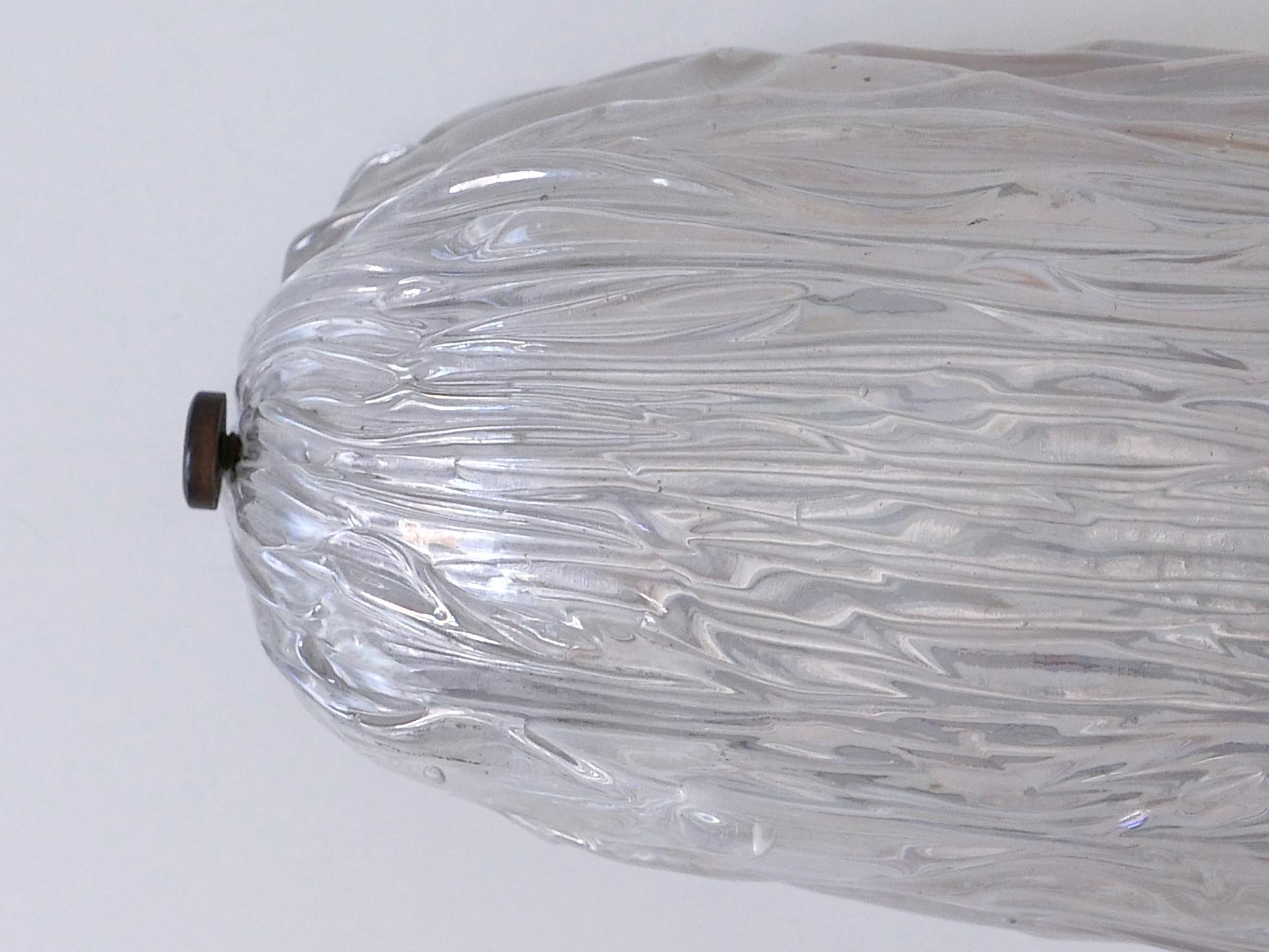 Elegant Mid-Century Modern Iridescent Murano Glass Ceiling Lamp or Sconce 1950s For Sale 6