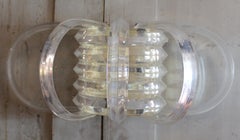 Mid-Century Banded Lucite Sconce