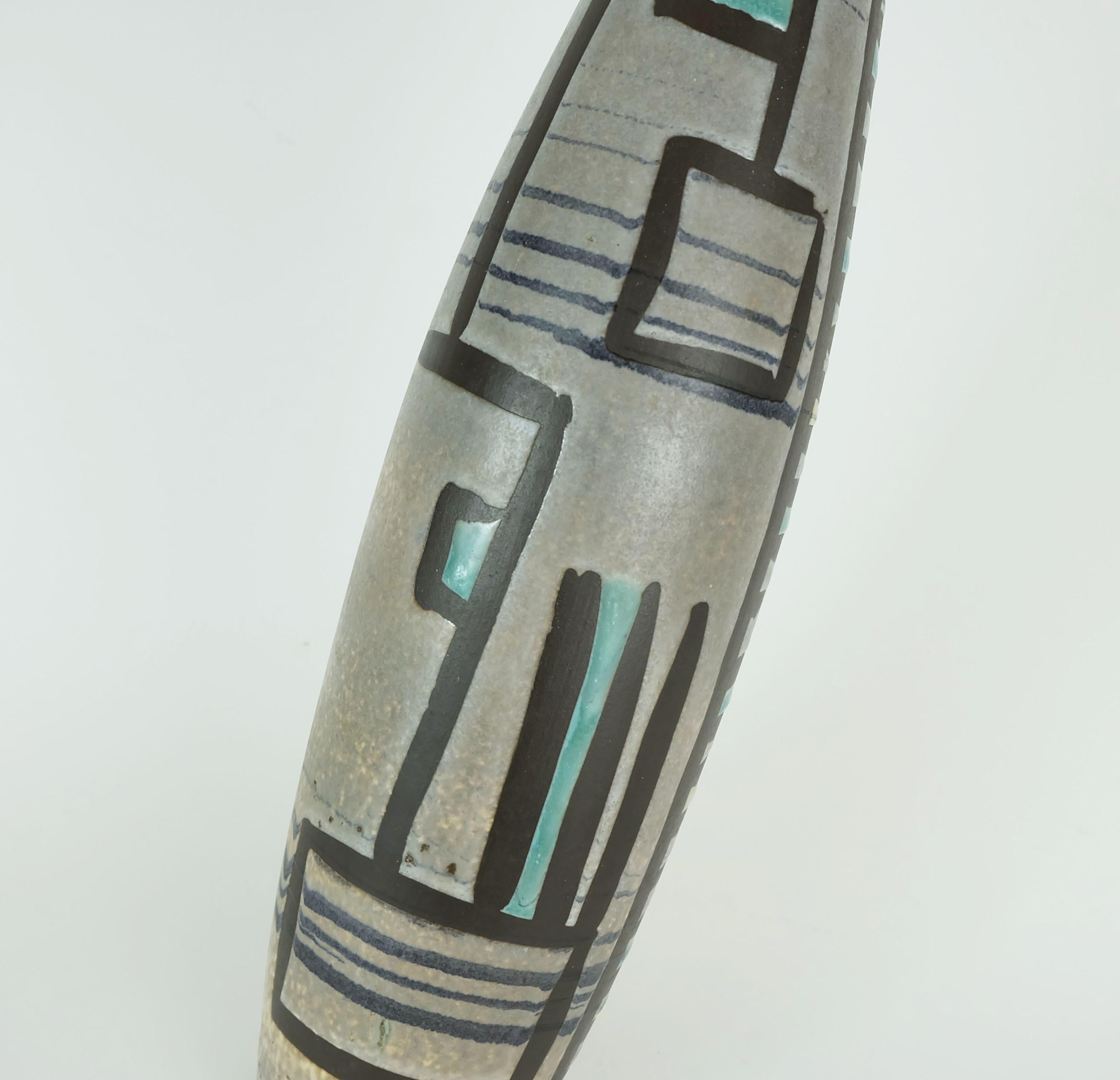 elegante Vaso in ceramica marei della fine degli anni '50, modello 123 32 in vendita 3