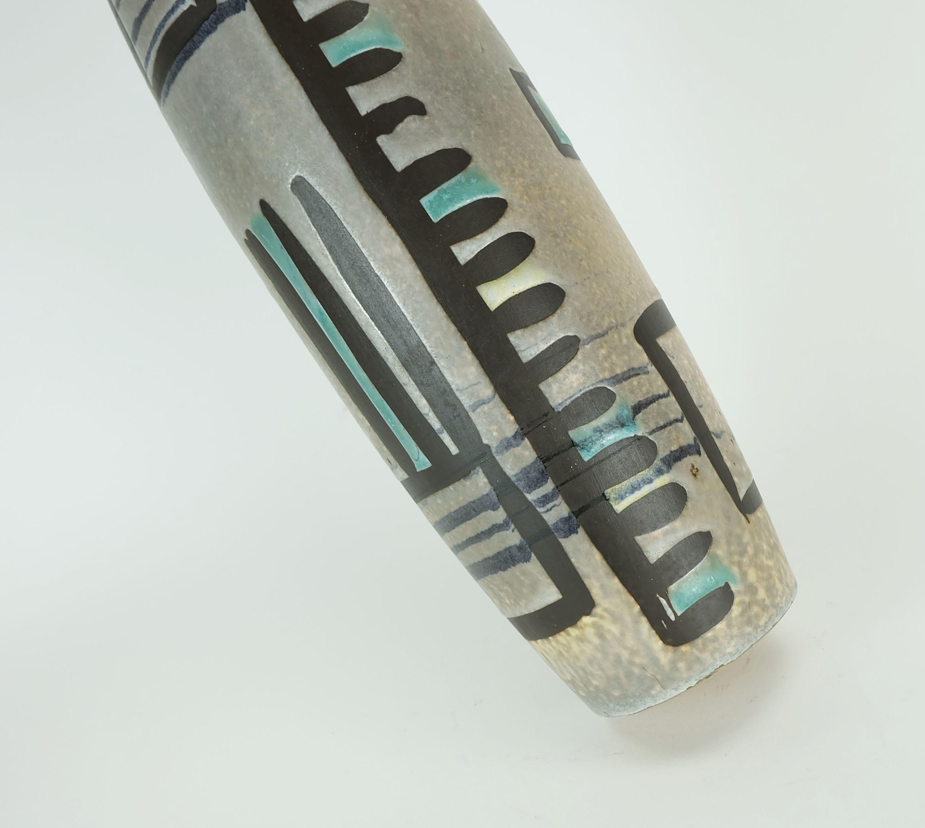 Ceramica elegante Vaso in ceramica marei della fine degli anni '50, modello 123 32 in vendita