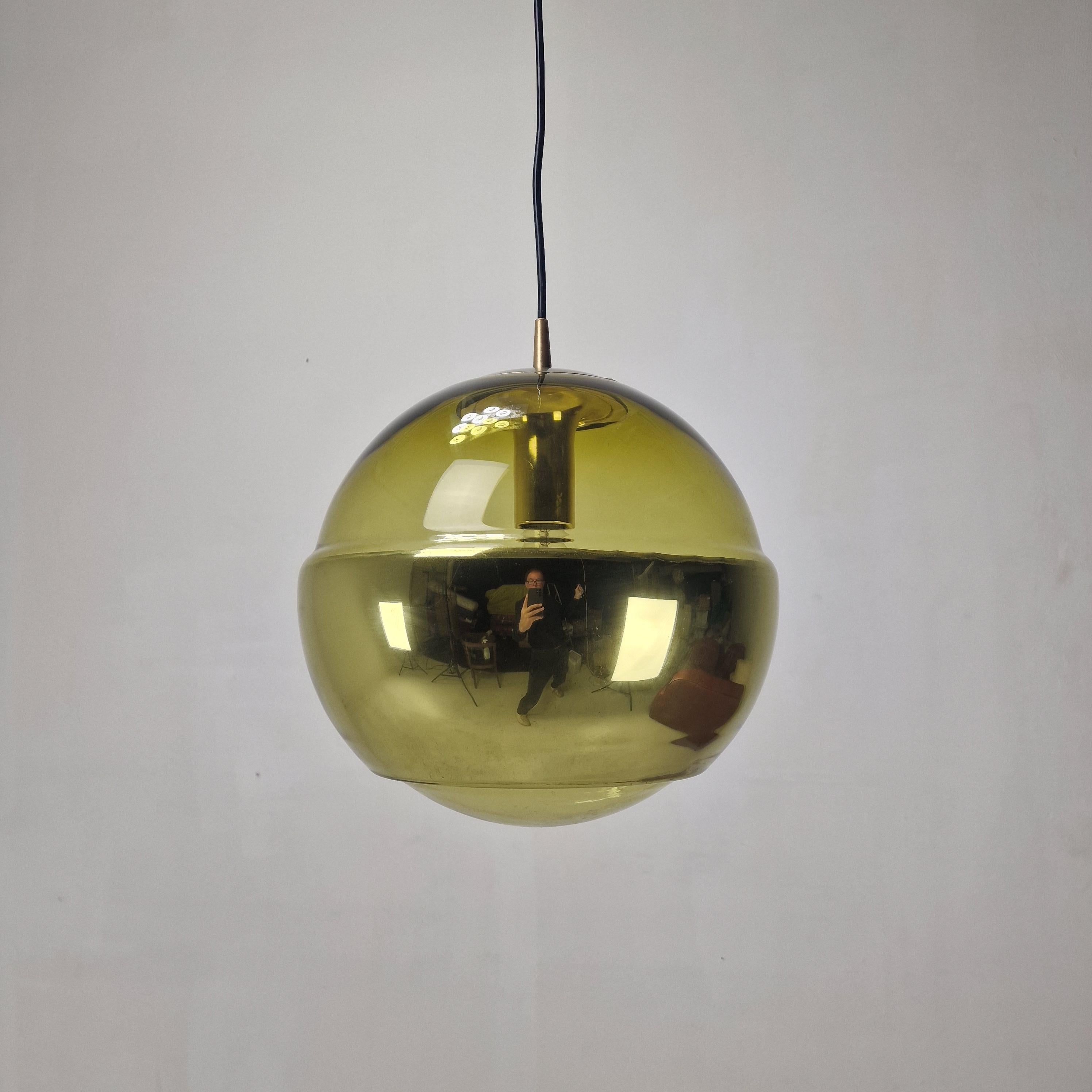 Brass Elegant Mid-Century Modern Pendant by Peill & Putzler, Germany 1970's For Sale