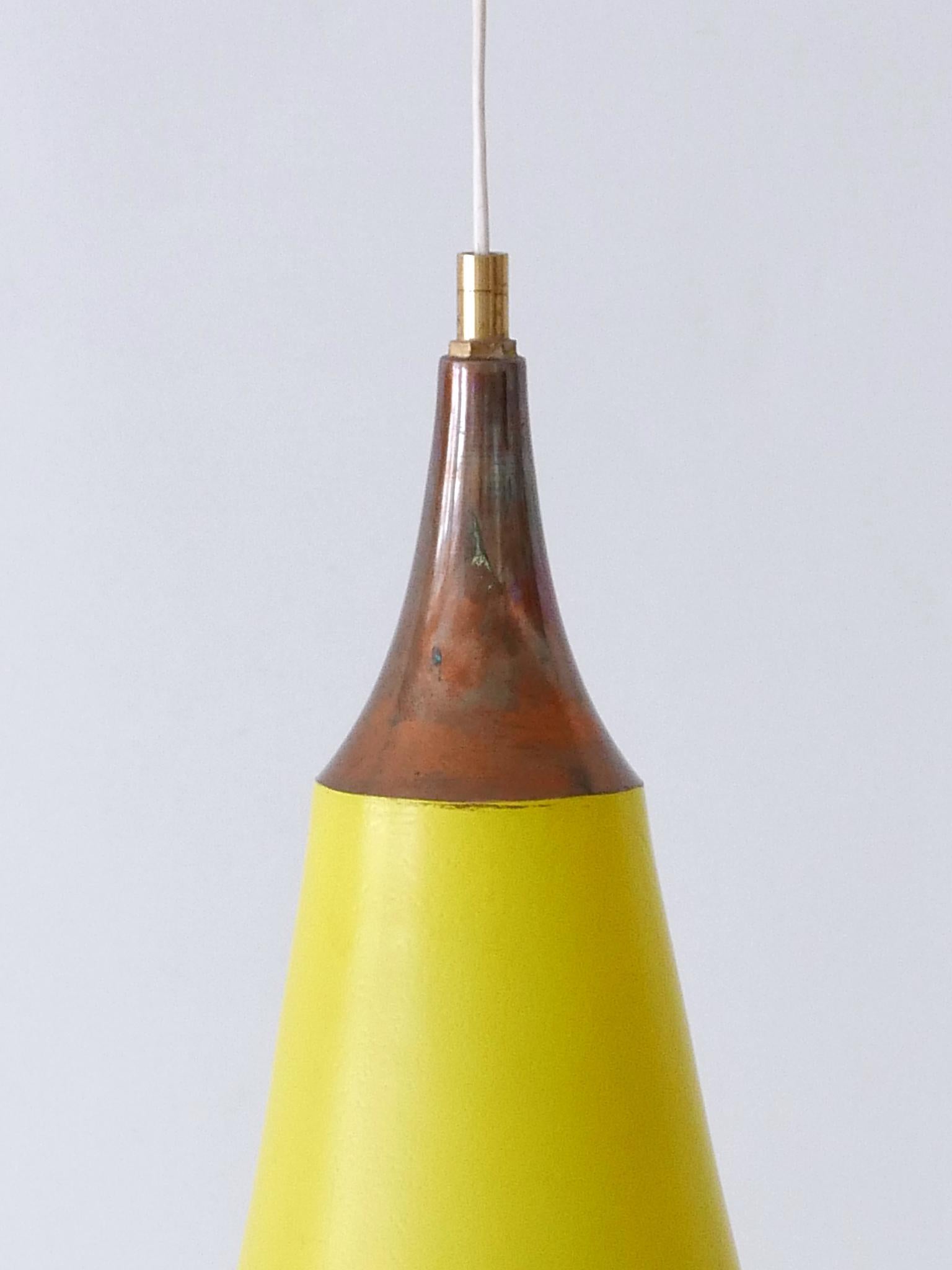 Elegant Mid-Century Modern Perforated Aluminium Pendant Lamp Austria 1960s For Sale 12