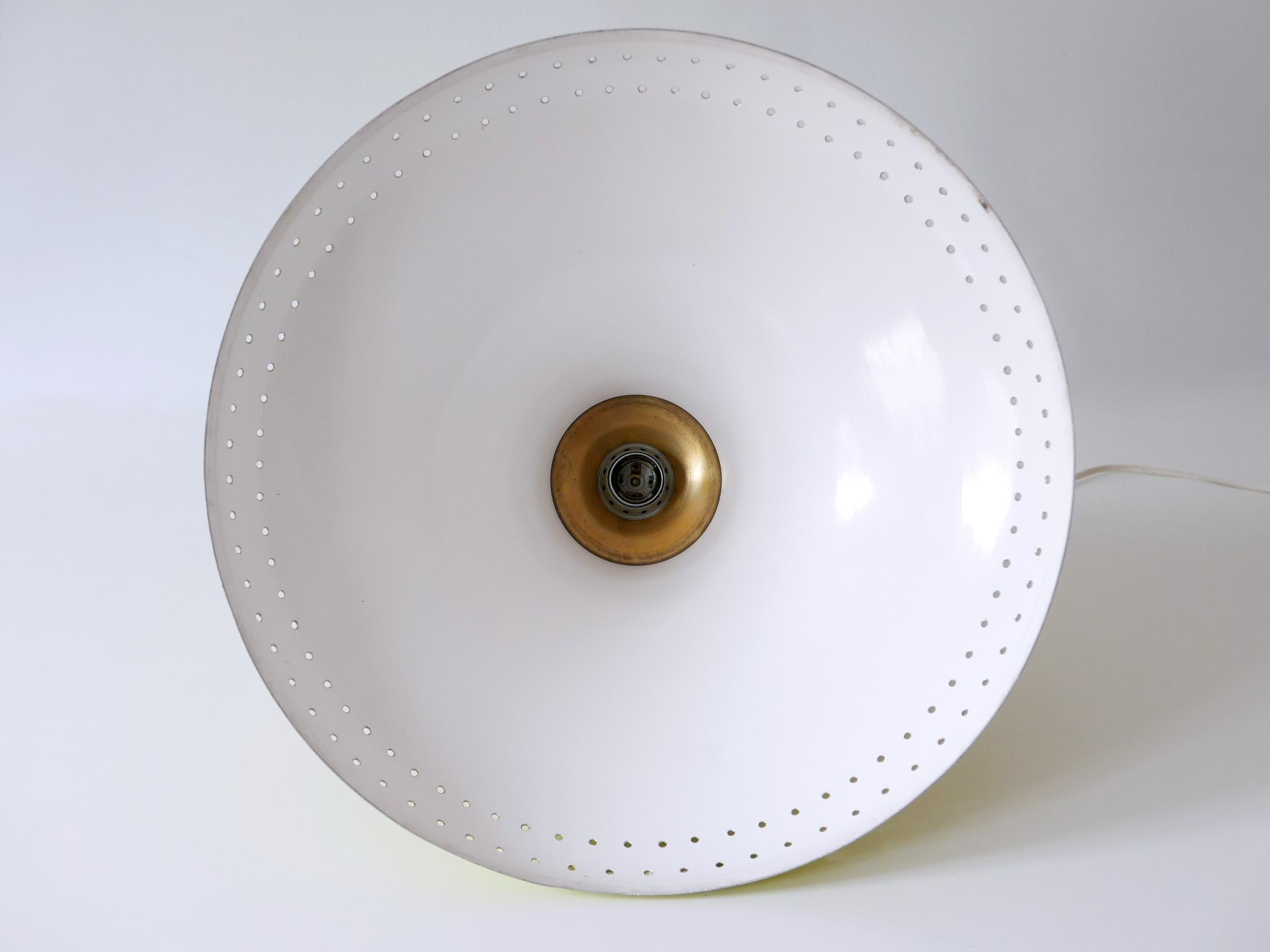 Elegant Mid-Century Modern Perforated Aluminium Pendant Lamp Austria 1960s For Sale 13