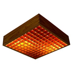 Eleganza del Mid Century Modern Wood Lampada da incasso o da soffitto Svezia anni '70