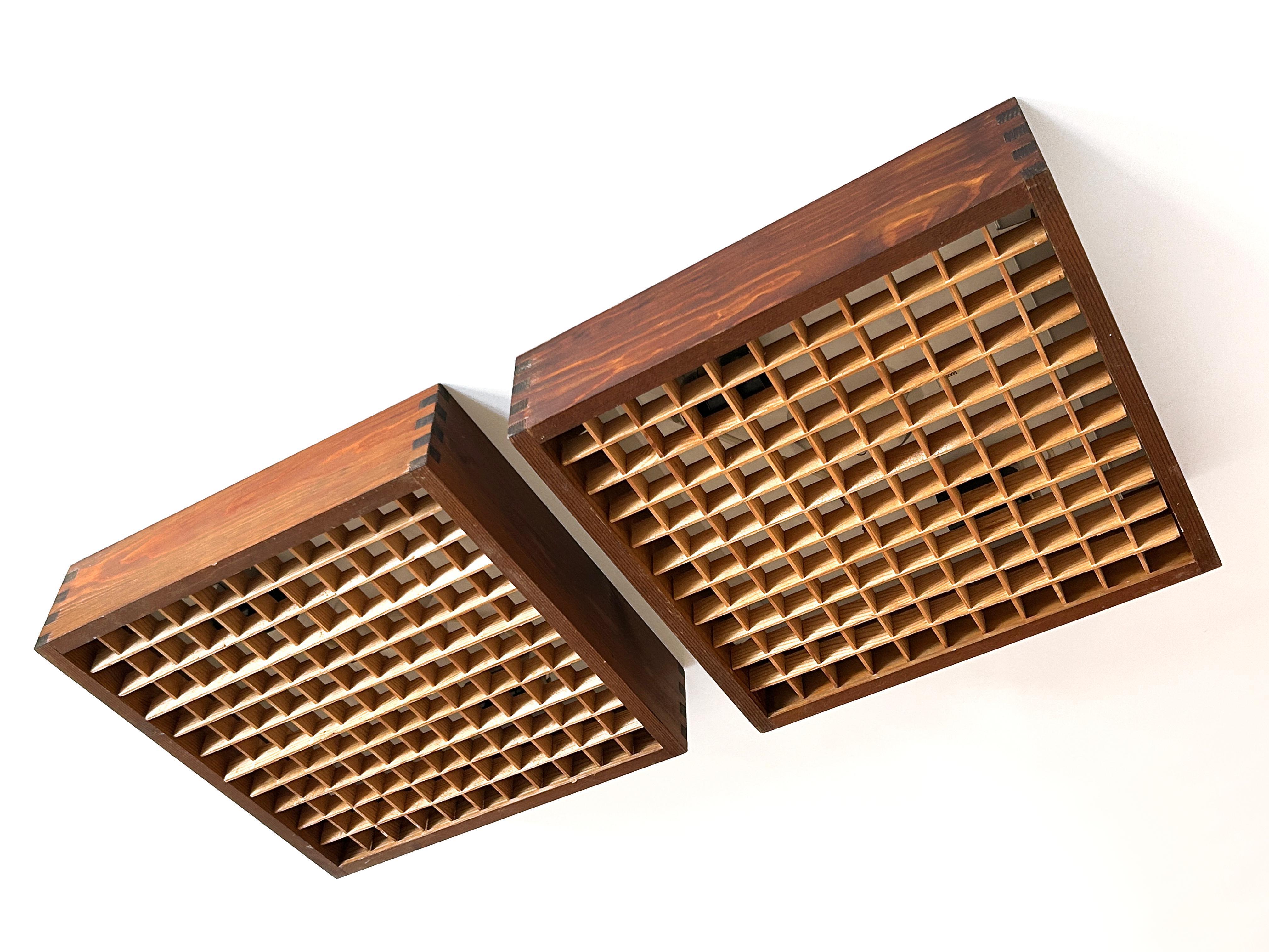 Élégants plafonniers ou plafonniers en bois de pin modernes du milieu du siècle dernier, Suède, 1970 en vente 7