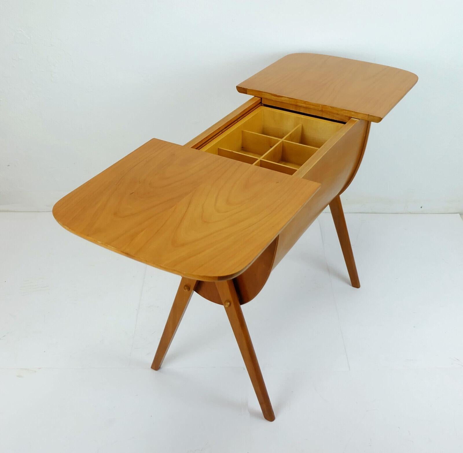 mid century modern sewing table