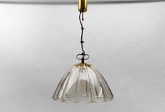 Elegant Mid-Century Modern Smoked Glass Pendant Lamp by Limburg, 1960s Germany