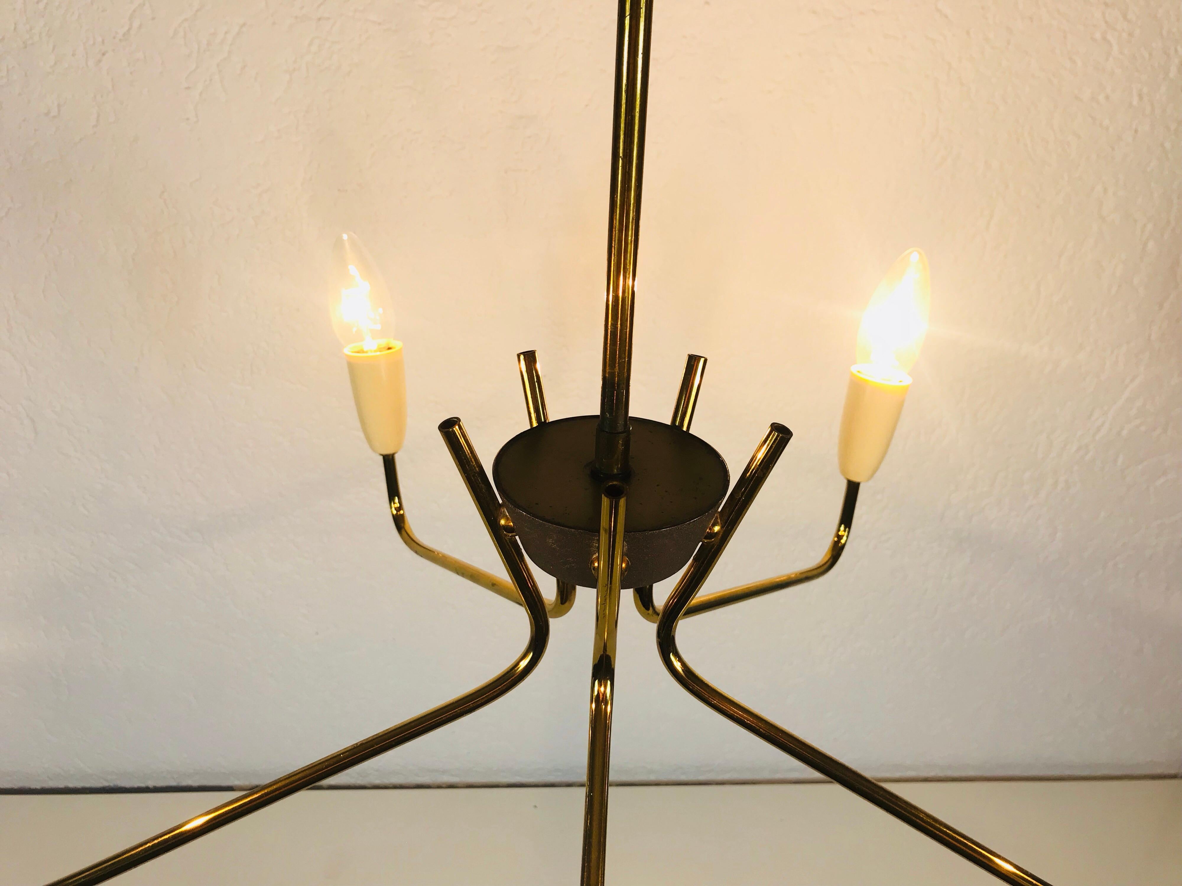 Mid-20th Century Elegant Mid-Century Modern Sputnik Chandelier, 1960s, Germany