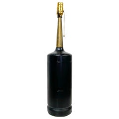 Elegant Mid-Century Modern Table Lamp Black and Gold Raymor Style