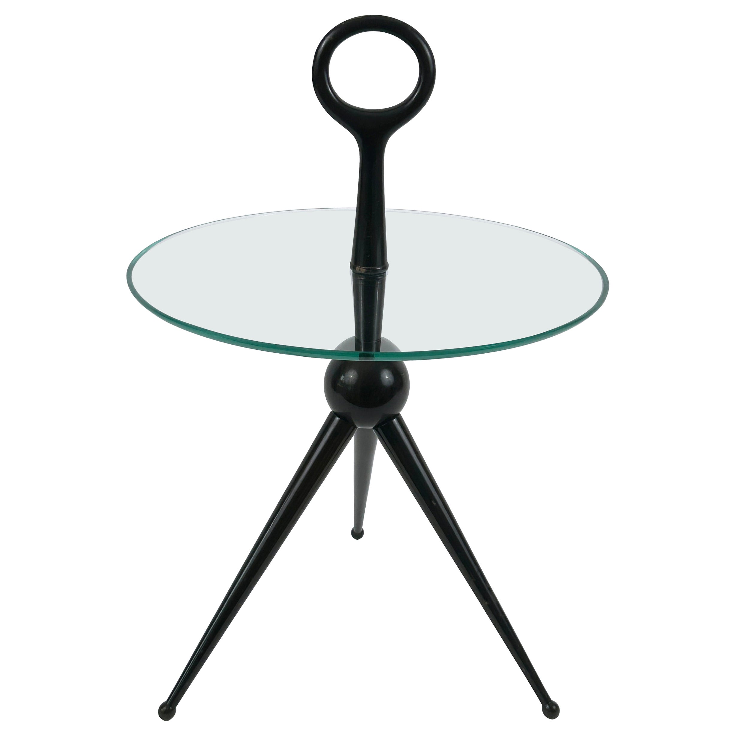 Elegante table d'appoint tripode moderne du milieu du siècle par Cesare Lacca Italie années 1950