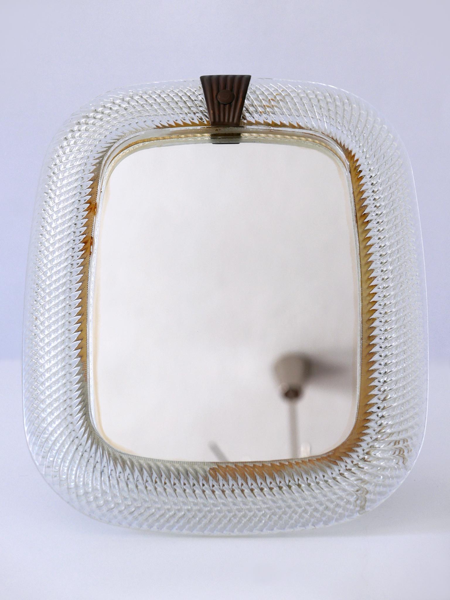 Elegant Mid-Century Modern Wall or Vanity Mirror by Barovier & Toso Italy, 1950s For Sale 10