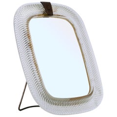 Elegant Mid-Century Modern Wall or Vanity Mirror by Barovier & Toso Italy, 1950s