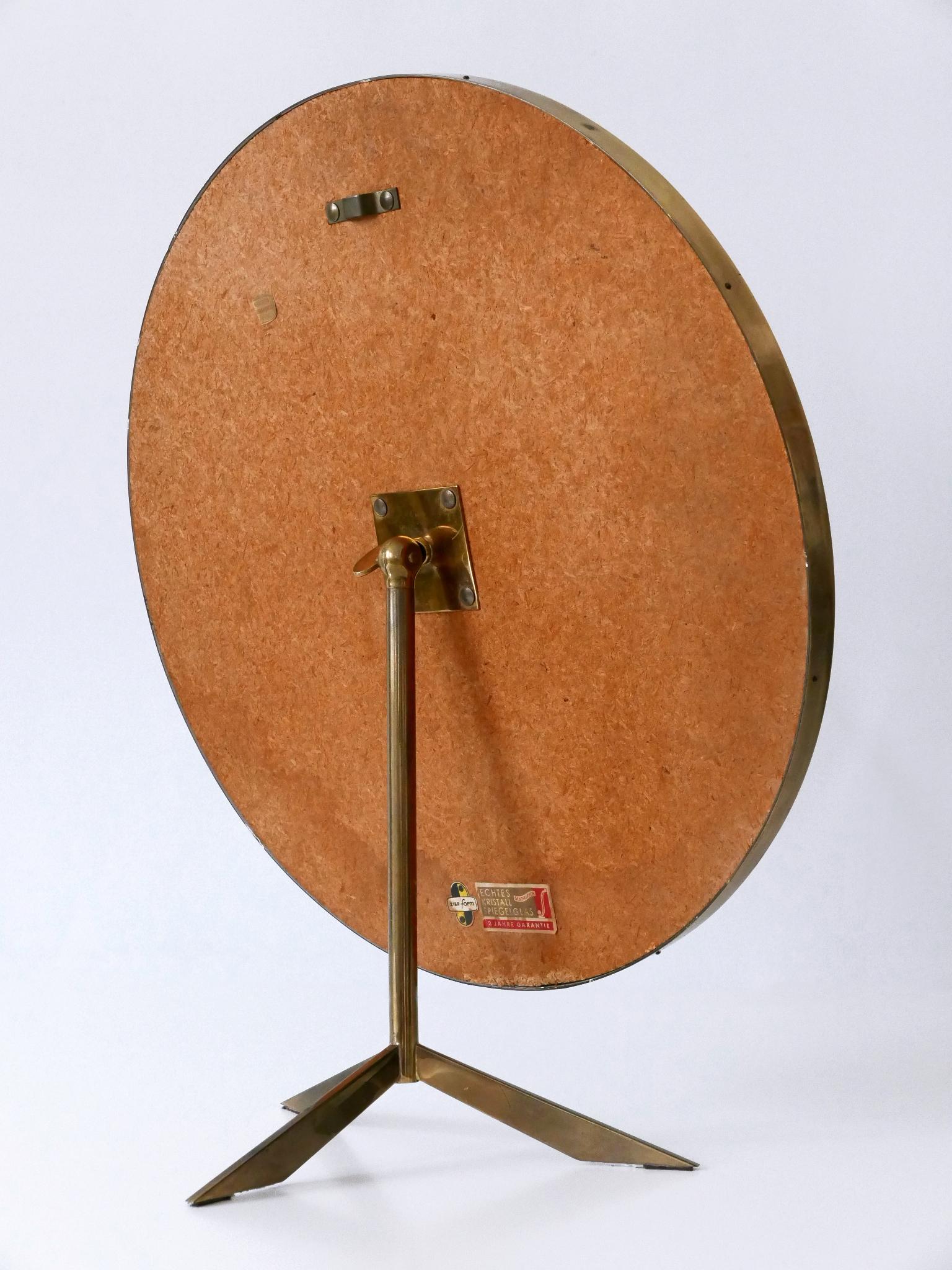 Elegant Mid-Century Modern Wall or Vanity Mirror by Zierform Germany 1950s For Sale 15