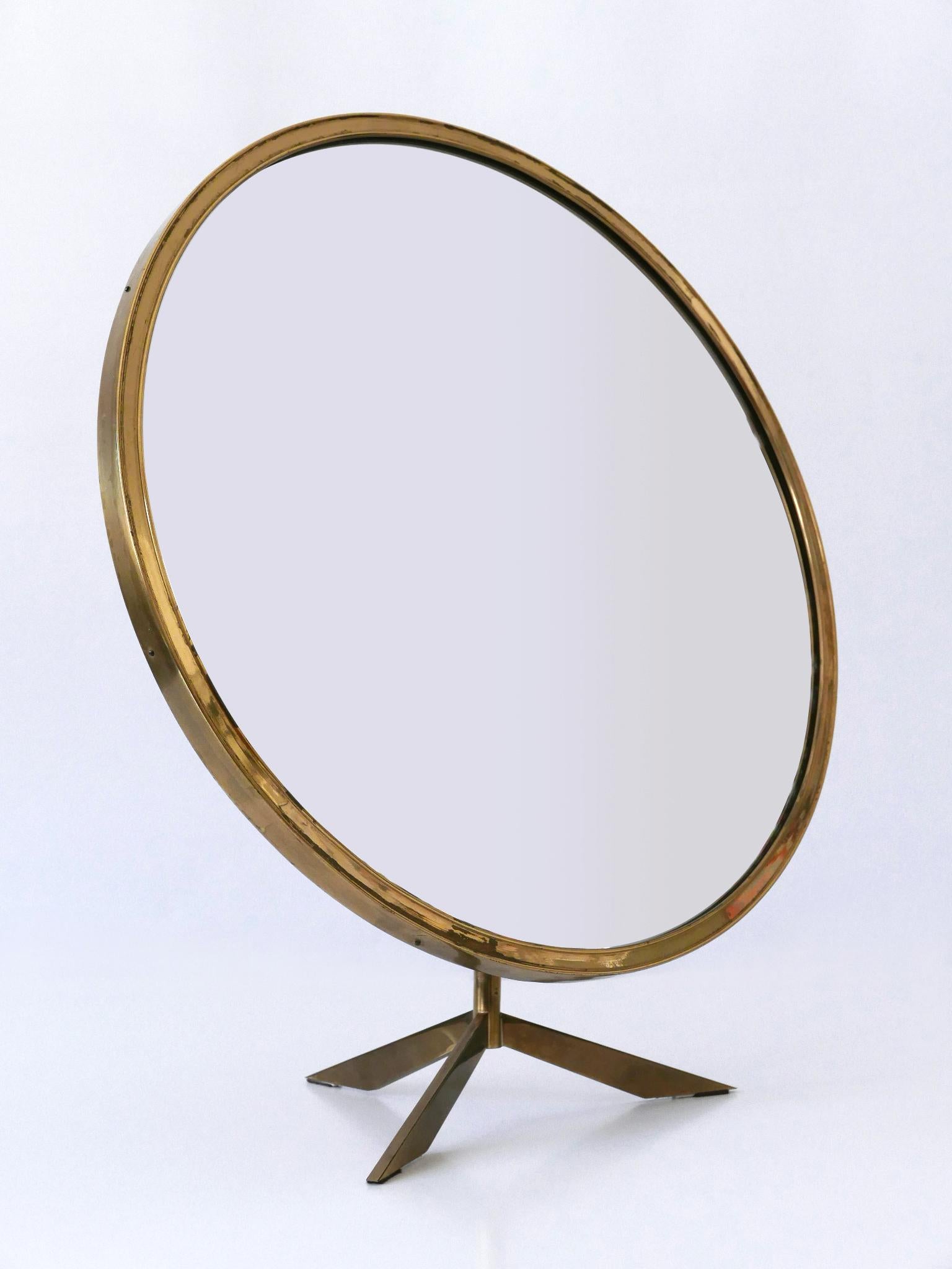 Elegant Mid-Century Modern Wall or Vanity Mirror by Zierform Germany 1950s In Good Condition For Sale In Munich, DE