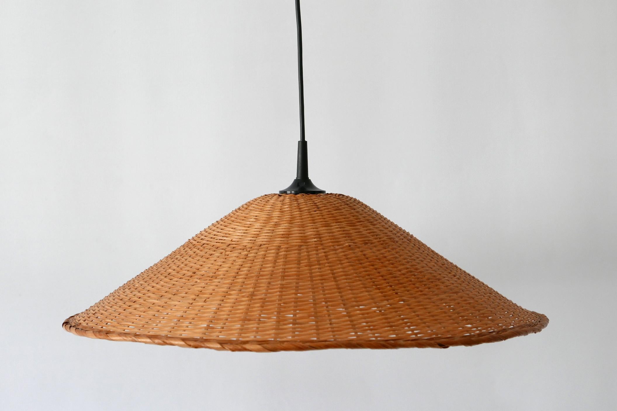 Elegant Mid-Century Modern Wicker Pendant Lamp or Hanging Light, Germany, 1960s 7