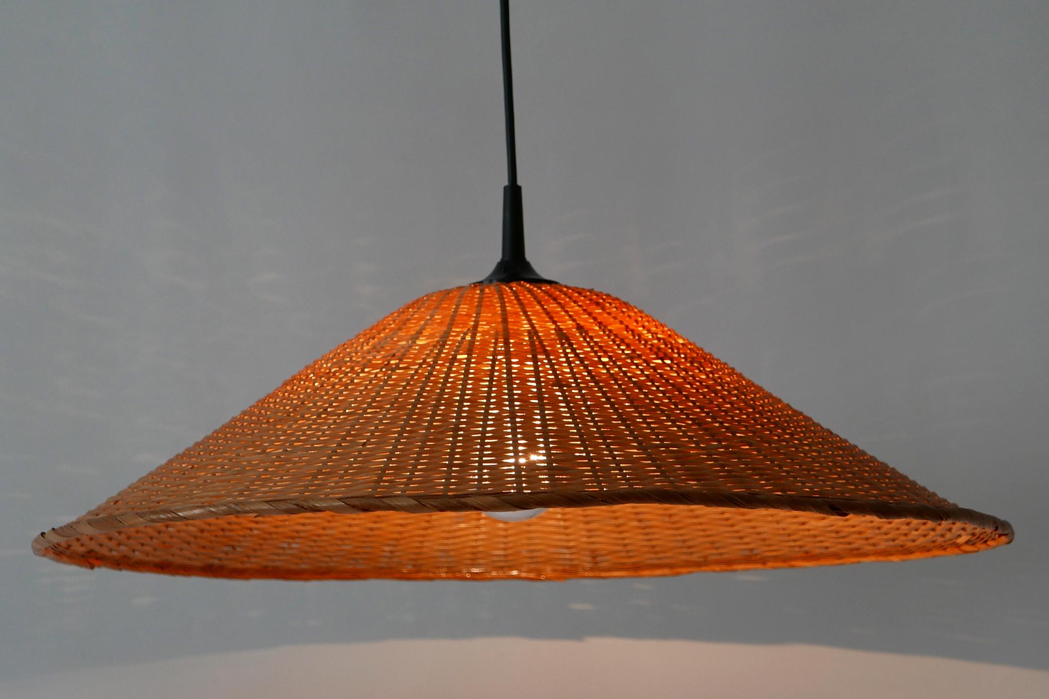 Elegant Mid-Century Modern Wicker Pendant Lamp or Hanging Light, Germany, 1960s 8