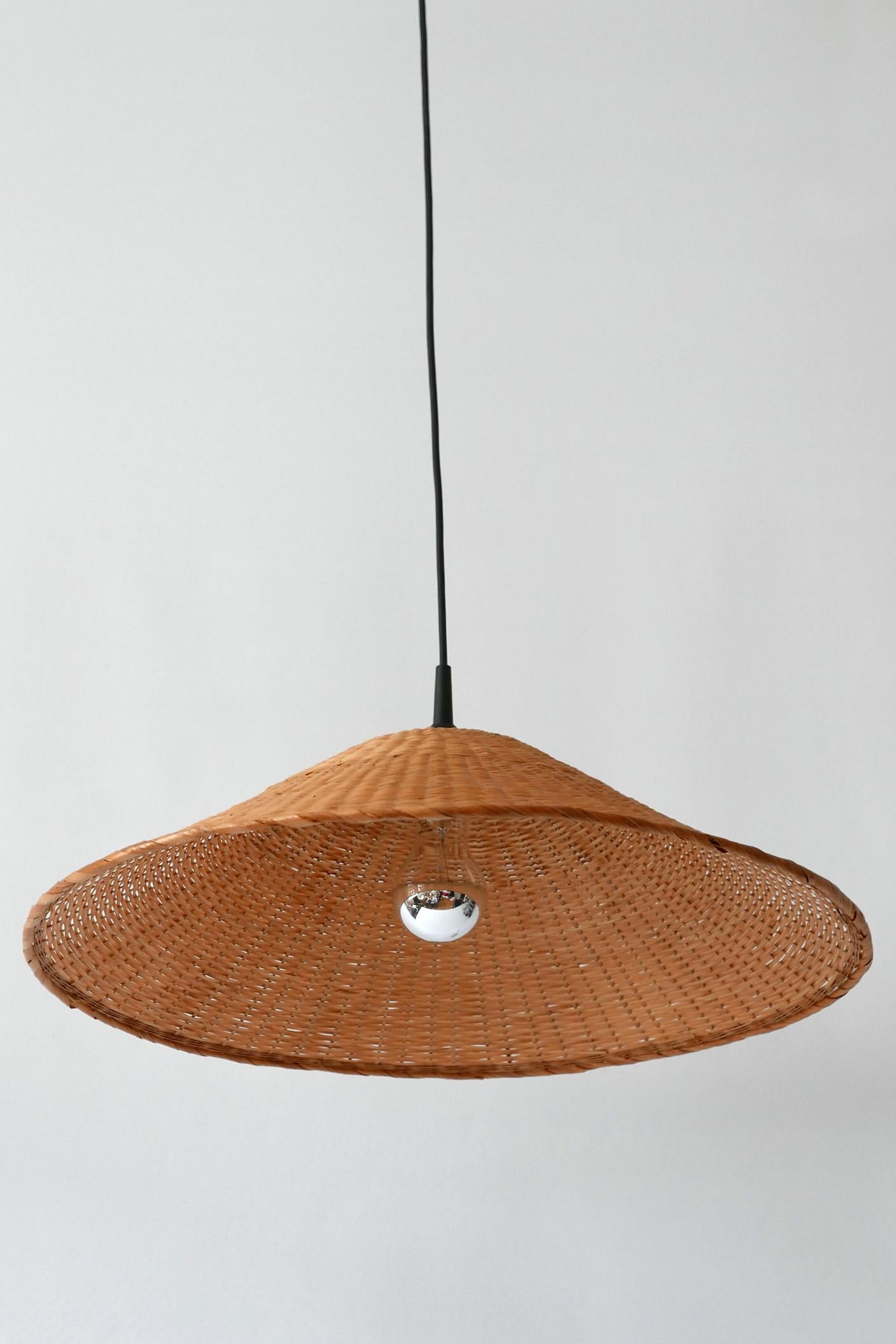 Elegant Mid-Century Modern Wicker Pendant Lamp or Hanging Light, Germany, 1960s 3