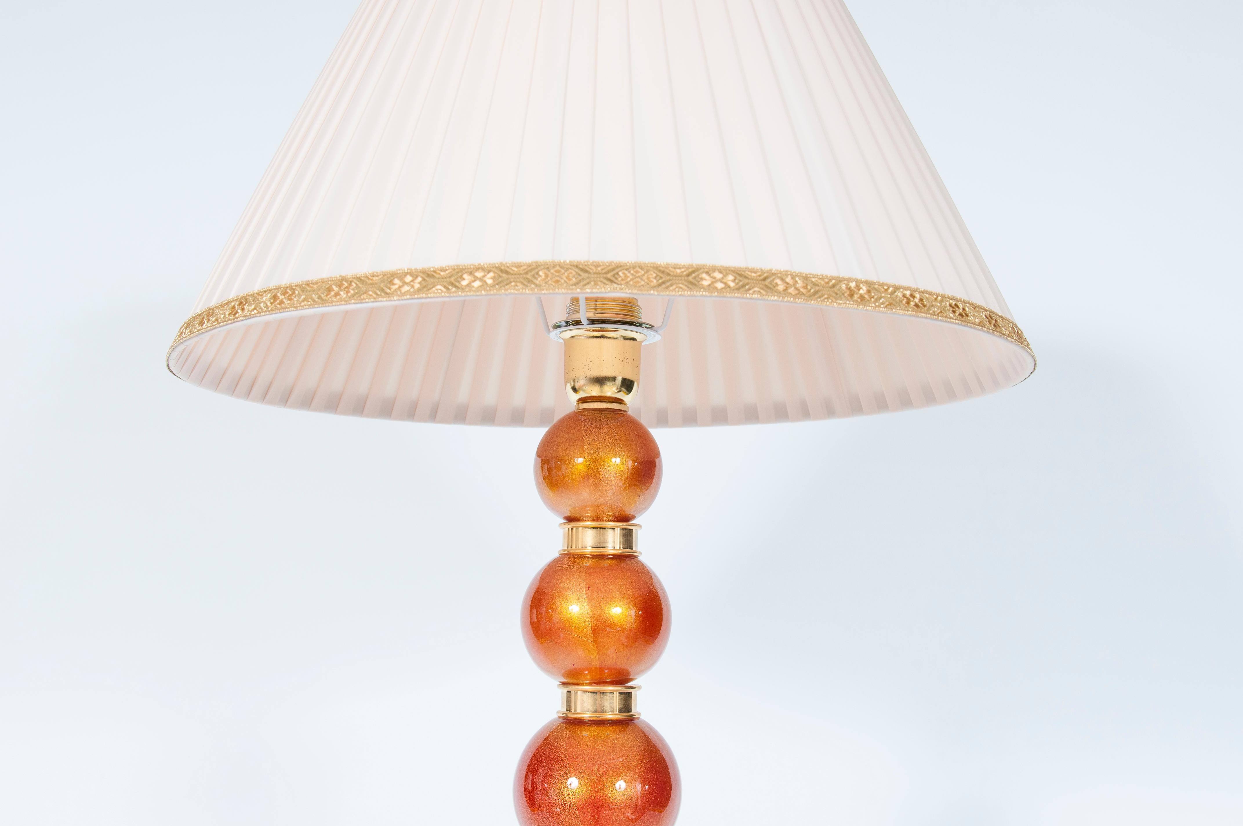 Elegante lampe de table en verre de Murano du milieu du siècle par Giovanni Dalla Fina en vente 3