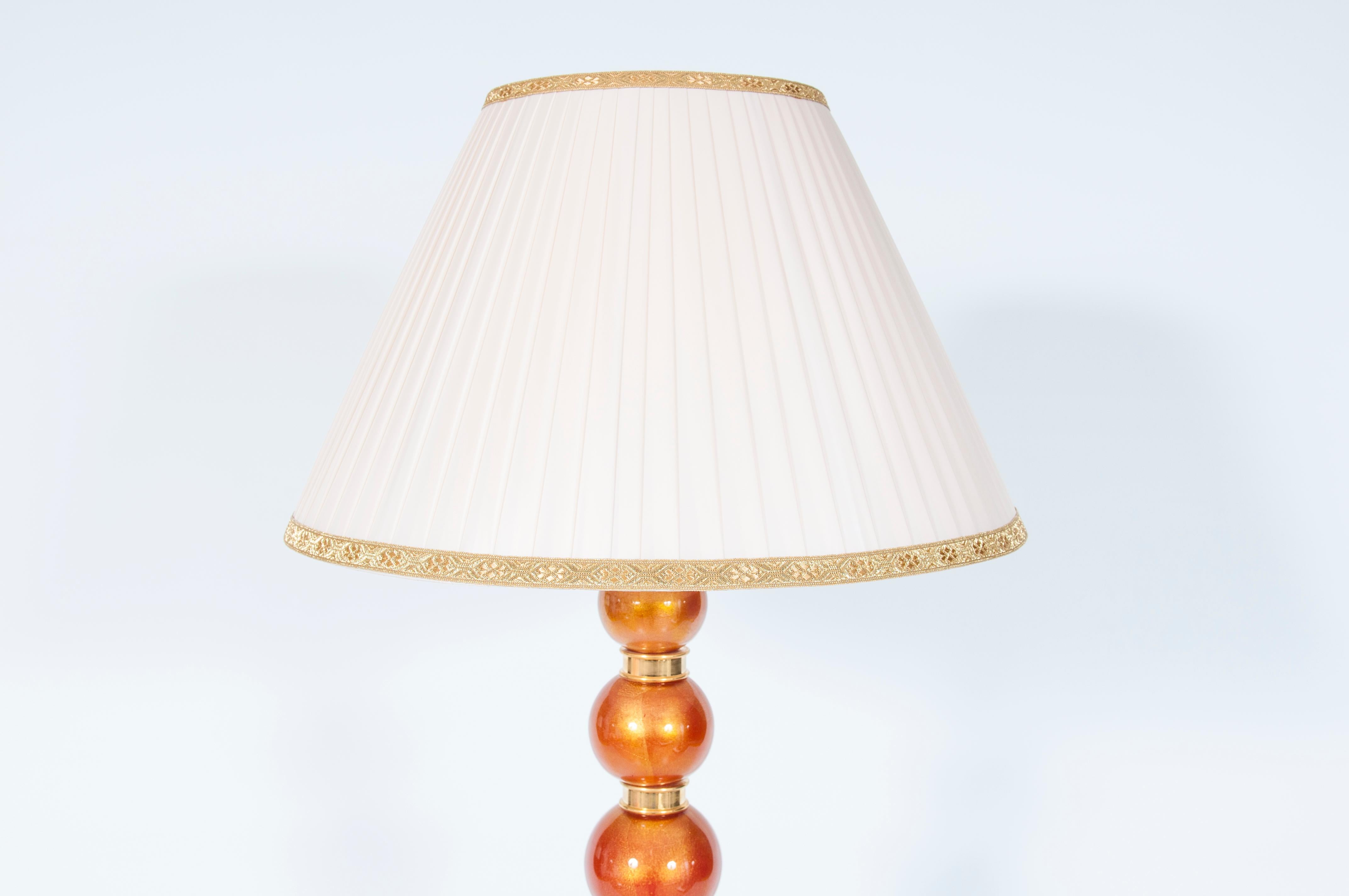 Elegante lampe de table en verre de Murano du milieu du siècle par Giovanni Dalla Fina en vente 4