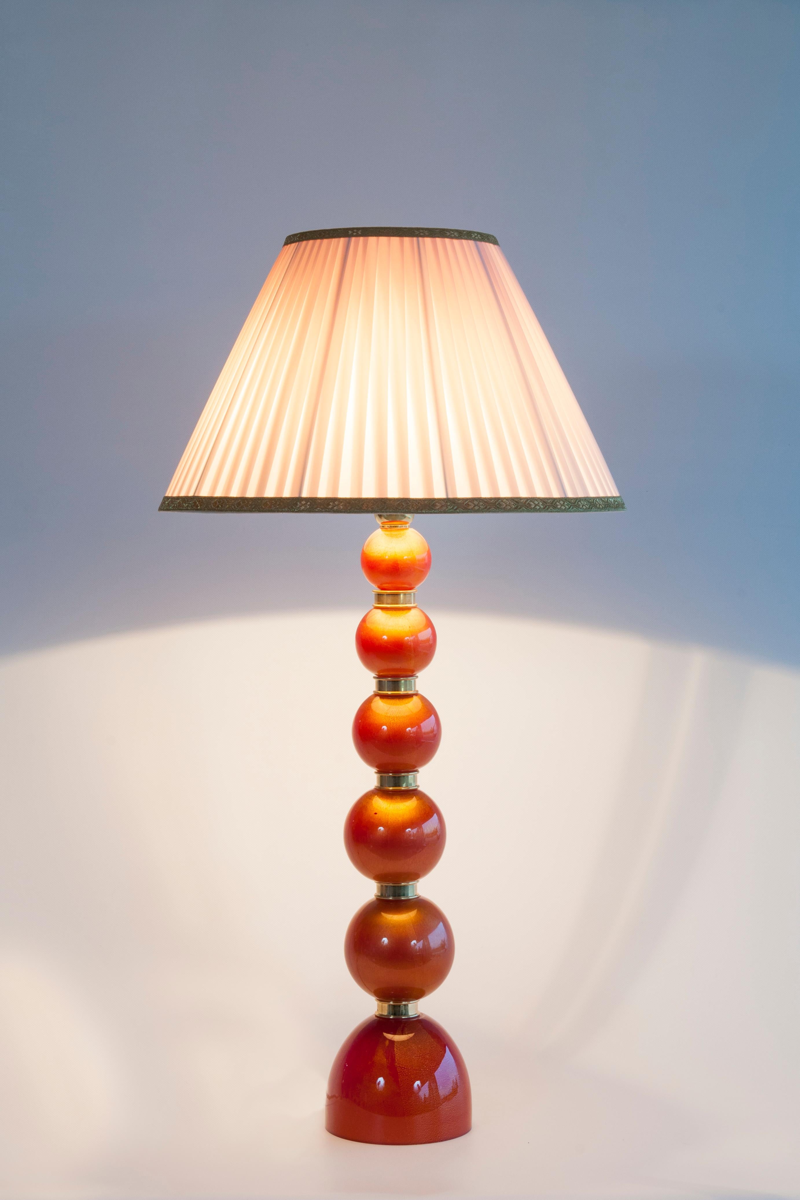 Elegante lampe de table en verre de Murano du milieu du siècle par Giovanni Dalla Fina en vente 8