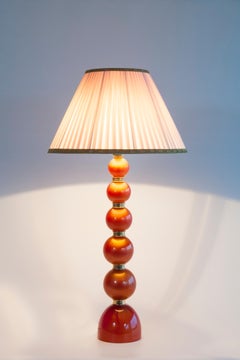 Elegant Mid-Century Murano Glass Table Lamp by Giovanni Dalla Fina