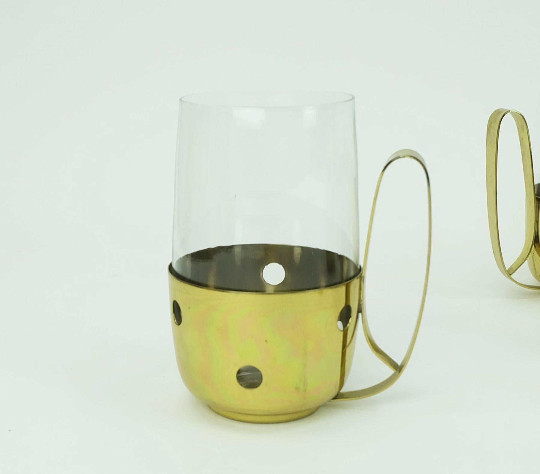 Elegance mid century PUNCH bowl set with 12 glasses and centerpiece 1950s Bon état - En vente à Mannheim, DE
