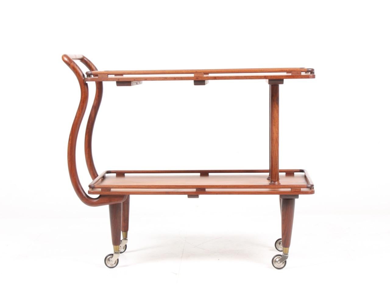 Trolley in mahogany and brass details. Designed and made Denmark. Great original condition.