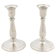 Elegant Mid-Century Sterling Silver Candlesticks by Tiffany & Co.