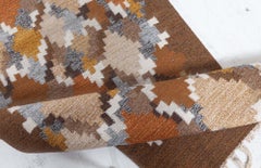 Elegant Mid-Century Swedish Runner In Tan Flatweave By Ingegerd Silow