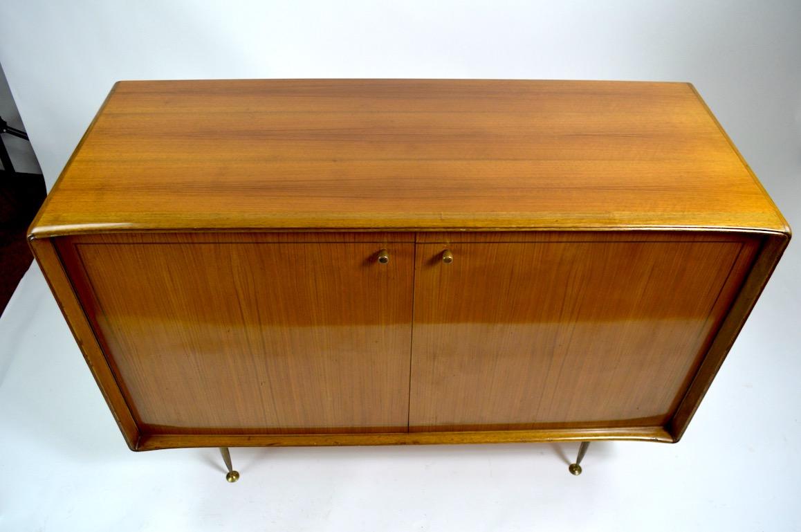 Elegant Mid Century Two-Door Chifforobe Dresser after Ponti In Good Condition In New York, NY