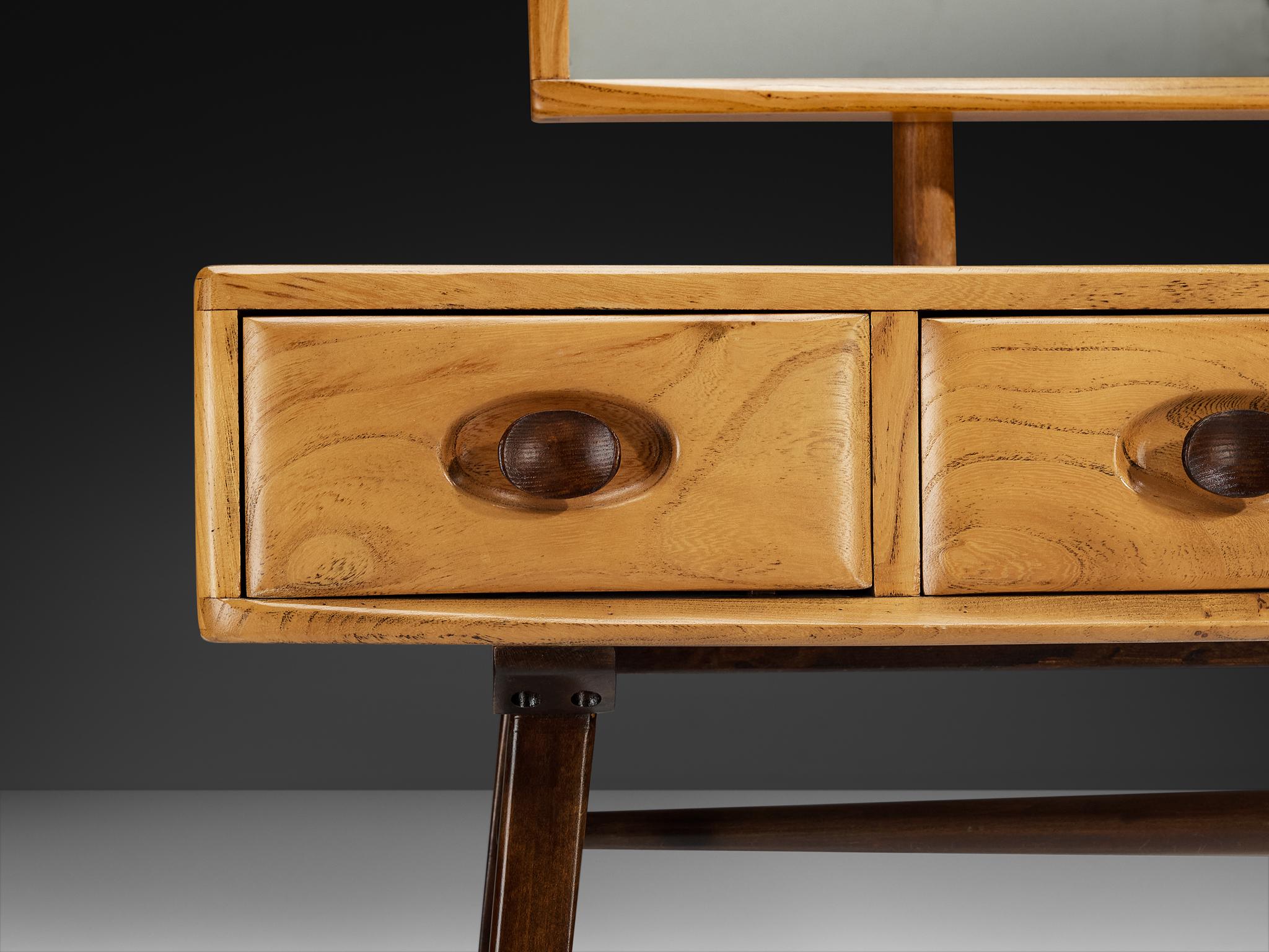 Mid-Century moderno Eleganza del Vanity di metà secolo in Olmo e Wood in vendita