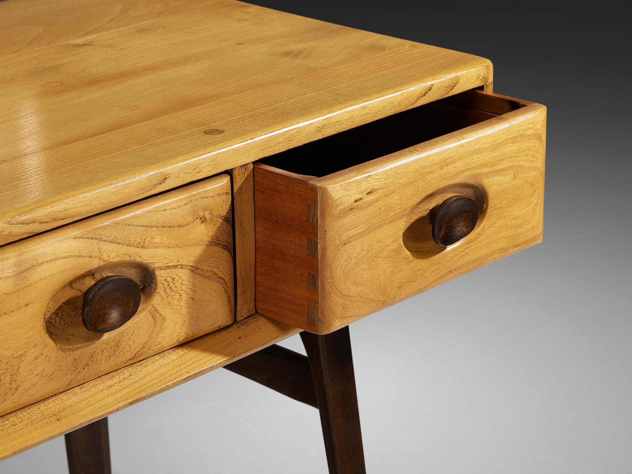 Eleganza del Vanity di metà secolo in Olmo e Wood in vendita 2