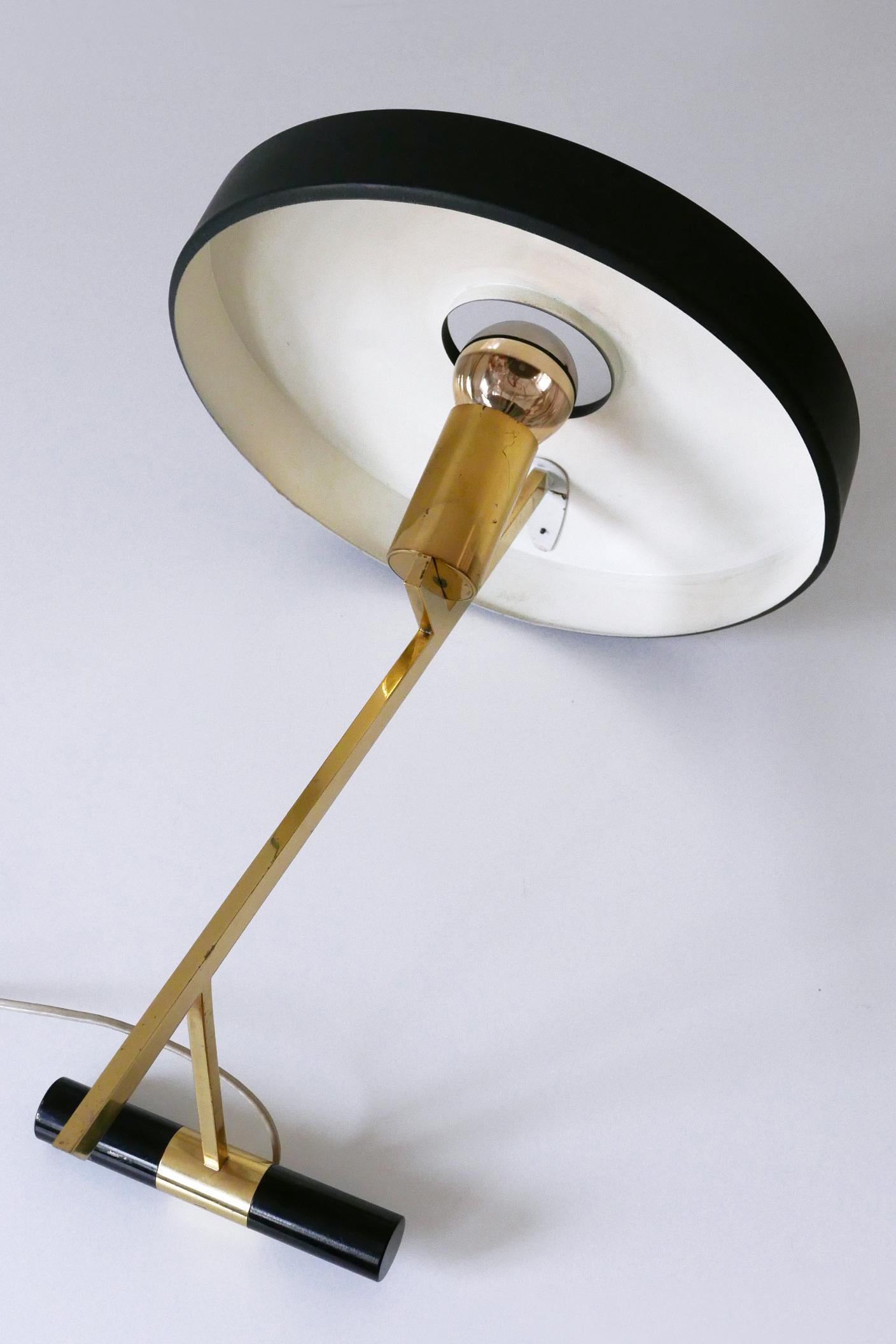Elegante lampe de table ou lampe de bureau en Z du milieu du siècle dernier par Louis Kalff pour Philips, années 1950 en vente 12