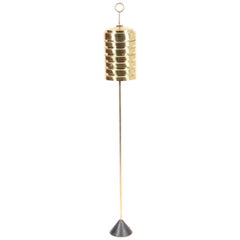Elegant Midcentury Floor Lamp in Brass by Hans Agne Jacobsson, Made in Sweden