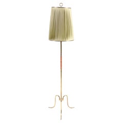 Elegant Midcentury Floor Lamp in Brass by Lysberg Hansen, Danish Design