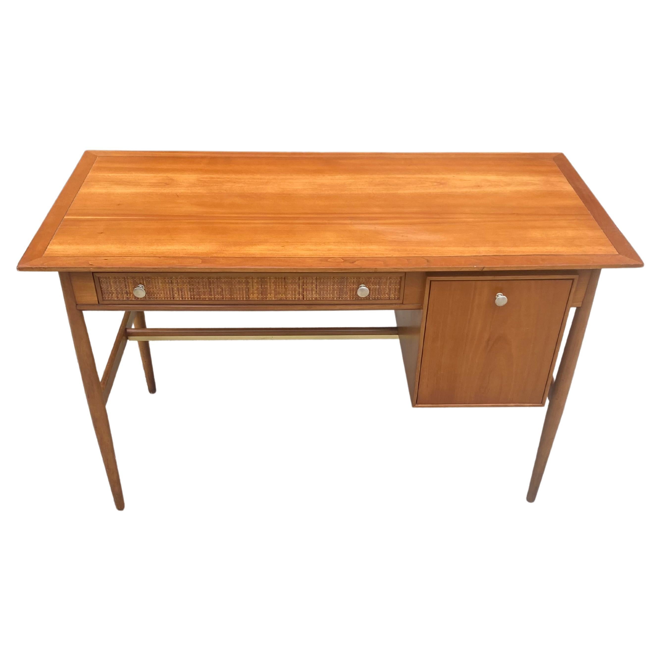 Elegant Drexel Sun Coast Midcentury Modern Desk in Walnut by Kipp Stewart