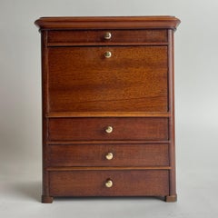 Elegant Miniature Swedish Karl Johan Mahogany Chiffonnière, 1830s