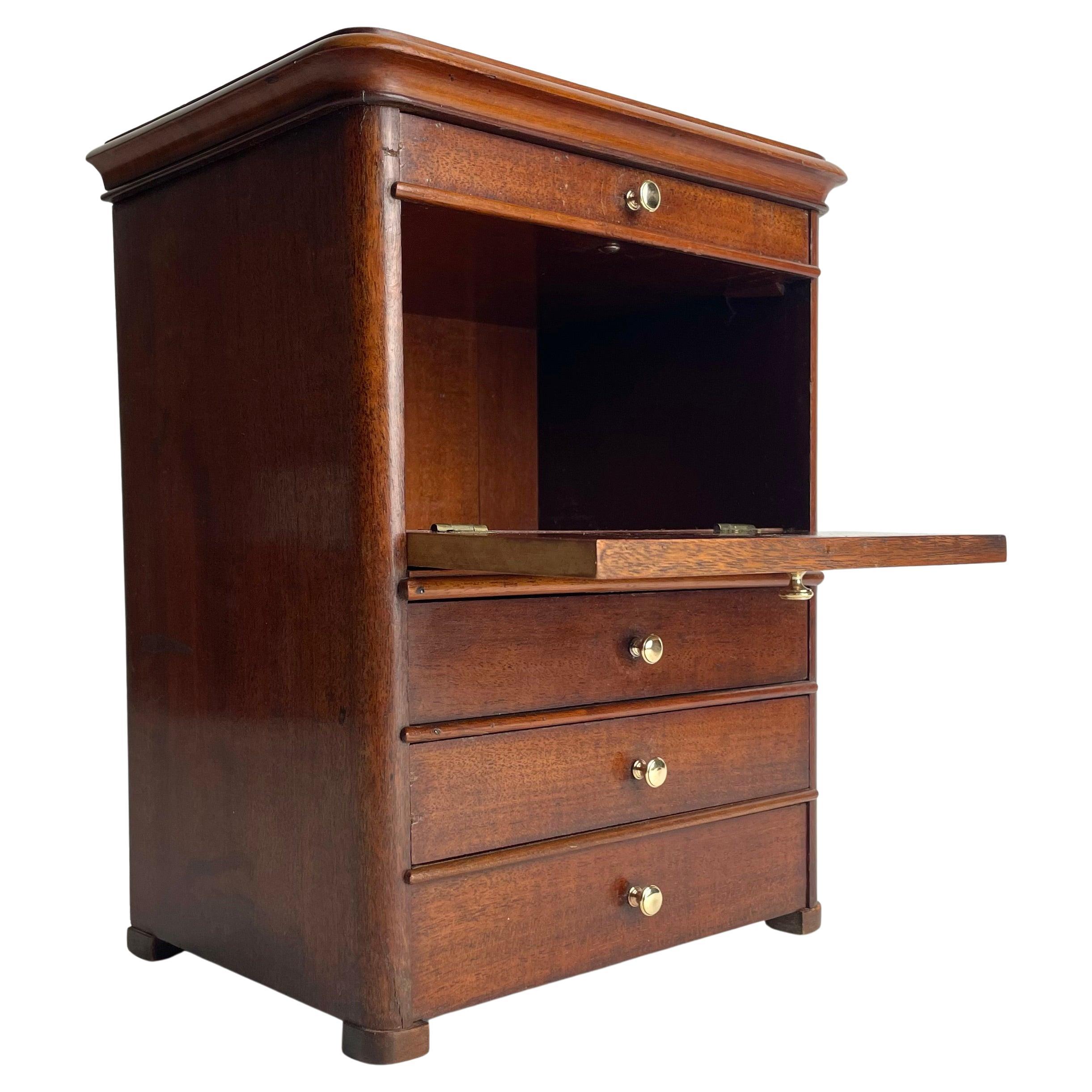 Elegant Miniature Swedish Karl Johan Mahogany Chiffonnière, 1830s en vente