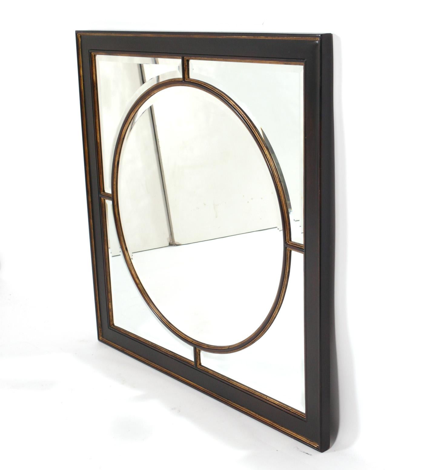 Elegante specchio di Baker, americano, circa anni 2000. Misura 42 