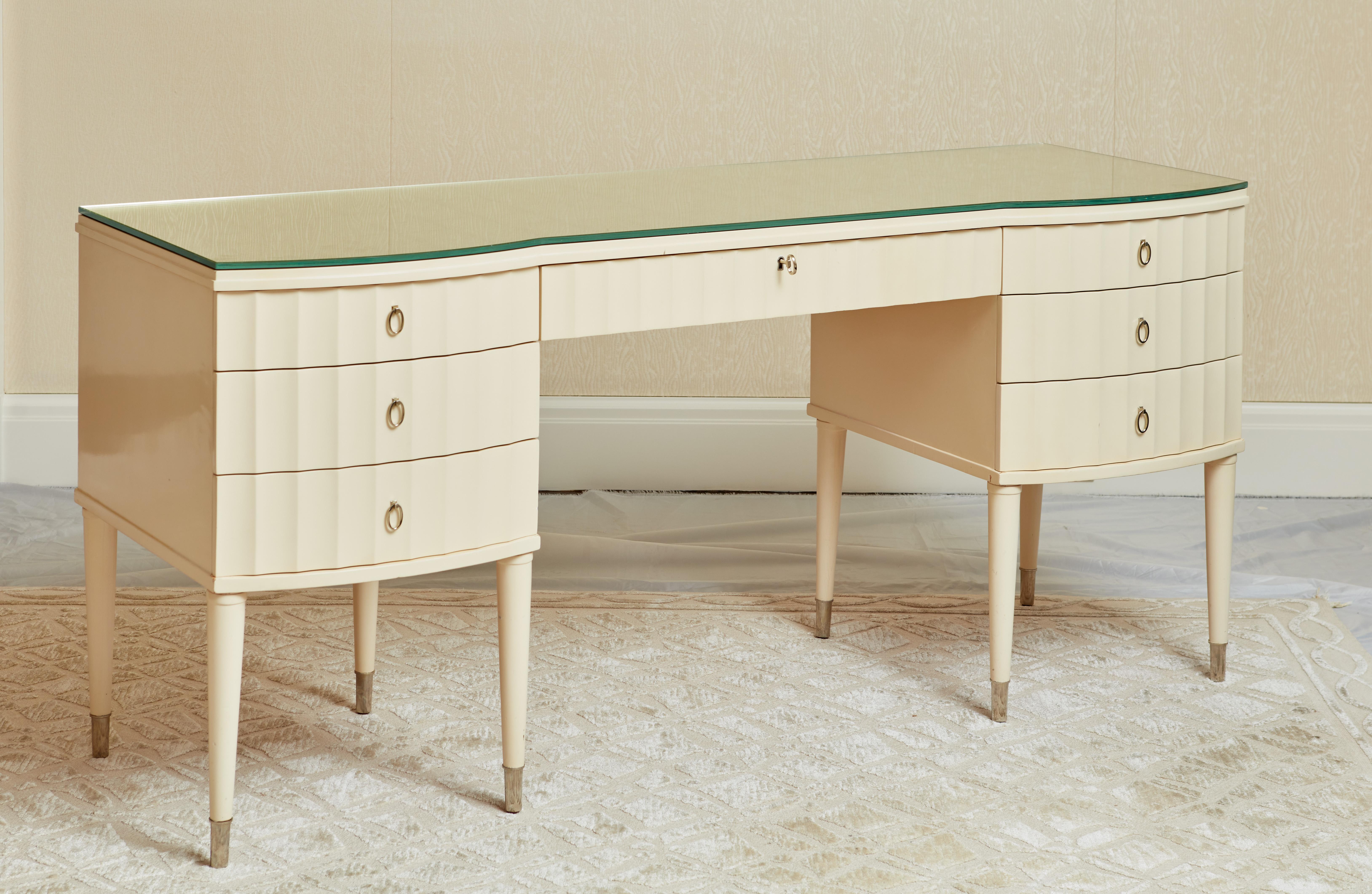 Mid-Century Modern Elegant Mirror Topped Dressing Table, by Barbara Barry