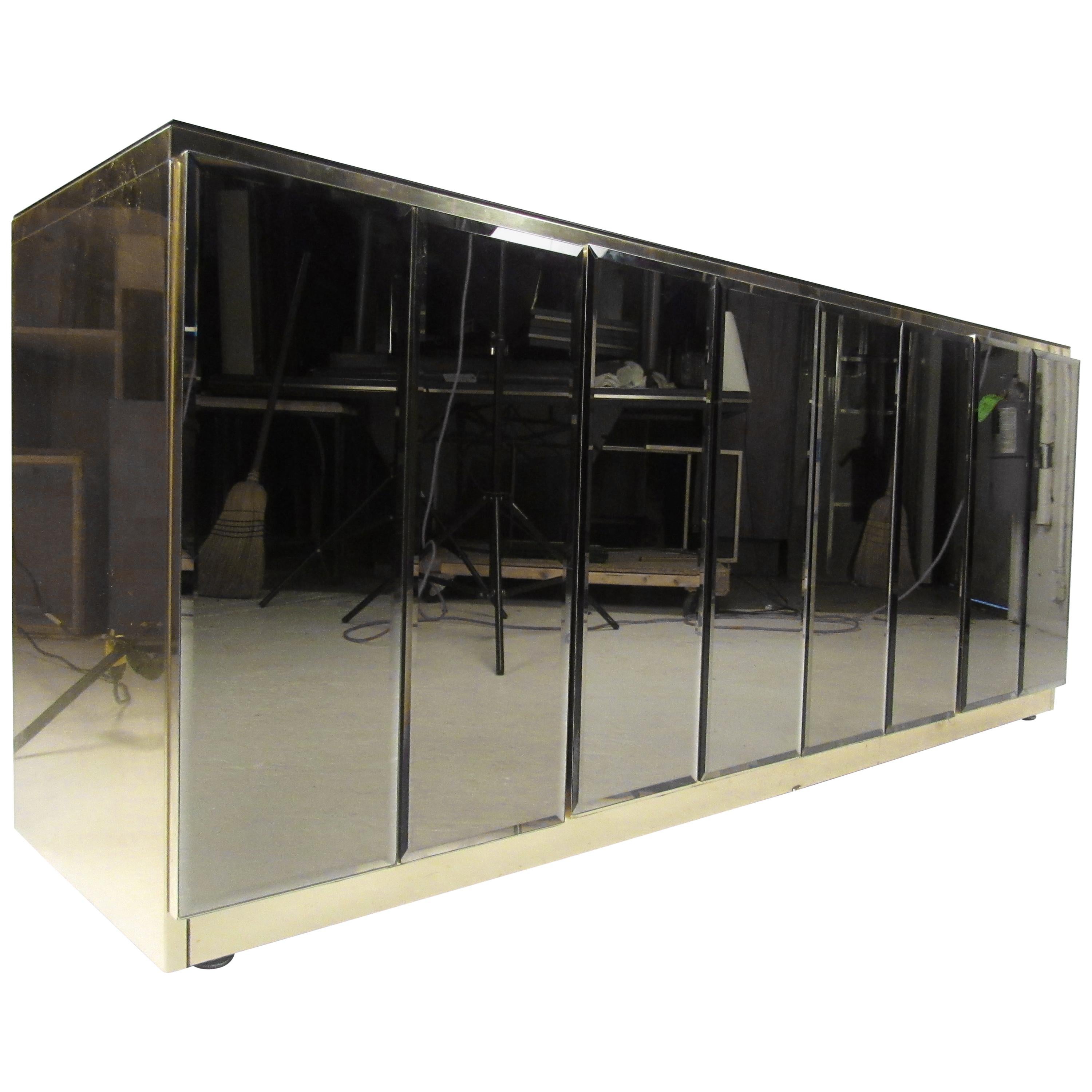 Elegant Mirrored Cabinet in the Style of Ello