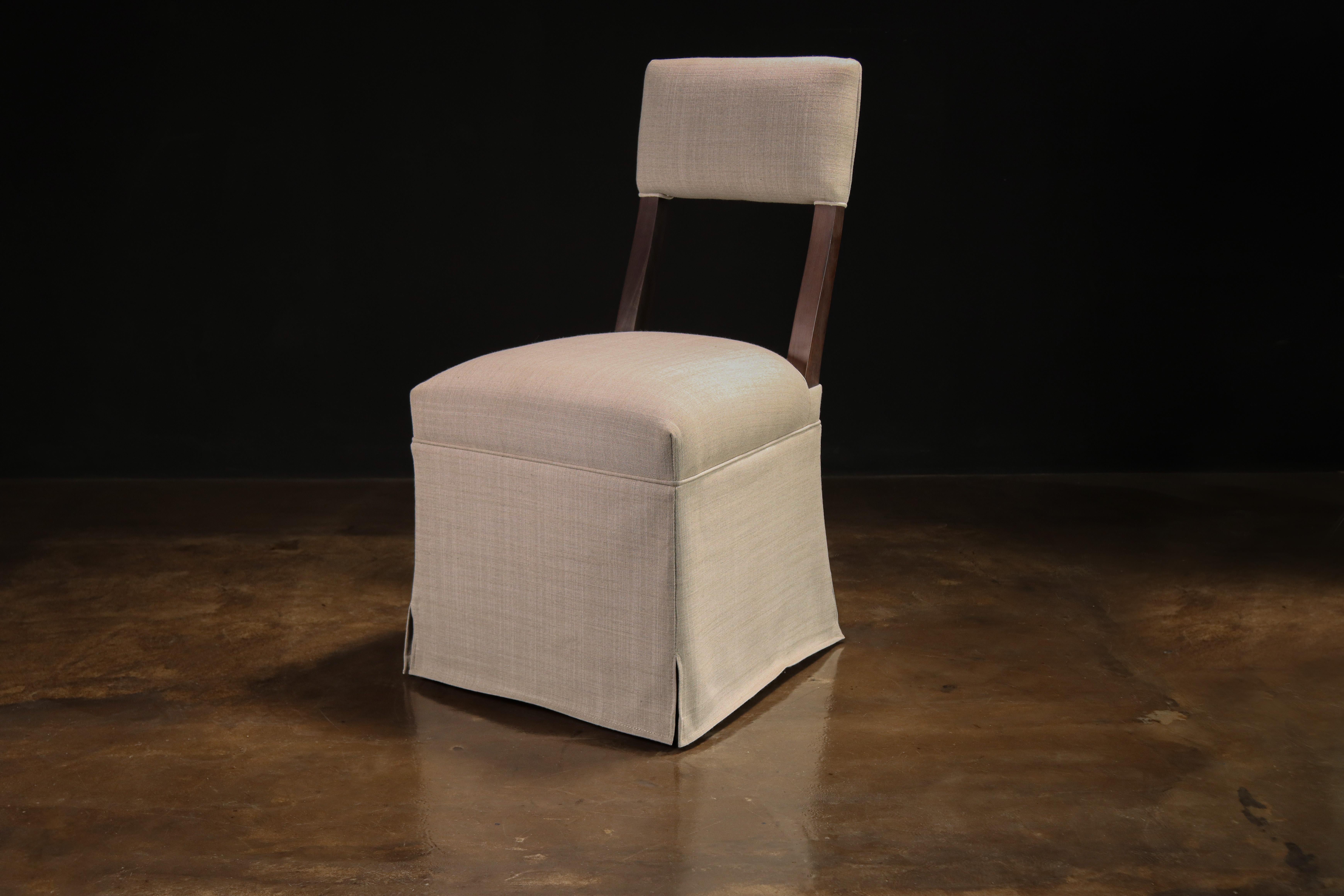 The luca chair’s gently curved, high back exudes elegance and has become one of Costantini's most specified pieces. Usually available for quick-ship in the upholstery material of your choice.

Measurements are 19