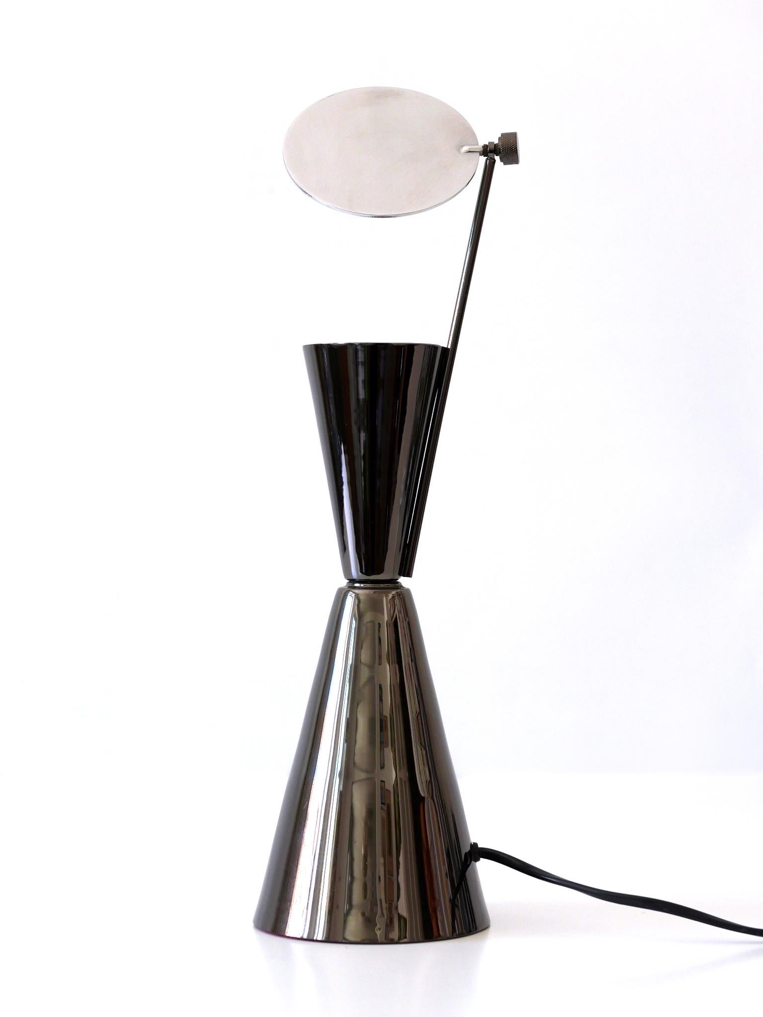 Elegante Lámpara de Mesa Modernista Diábolo Años 80 España Metal en venta