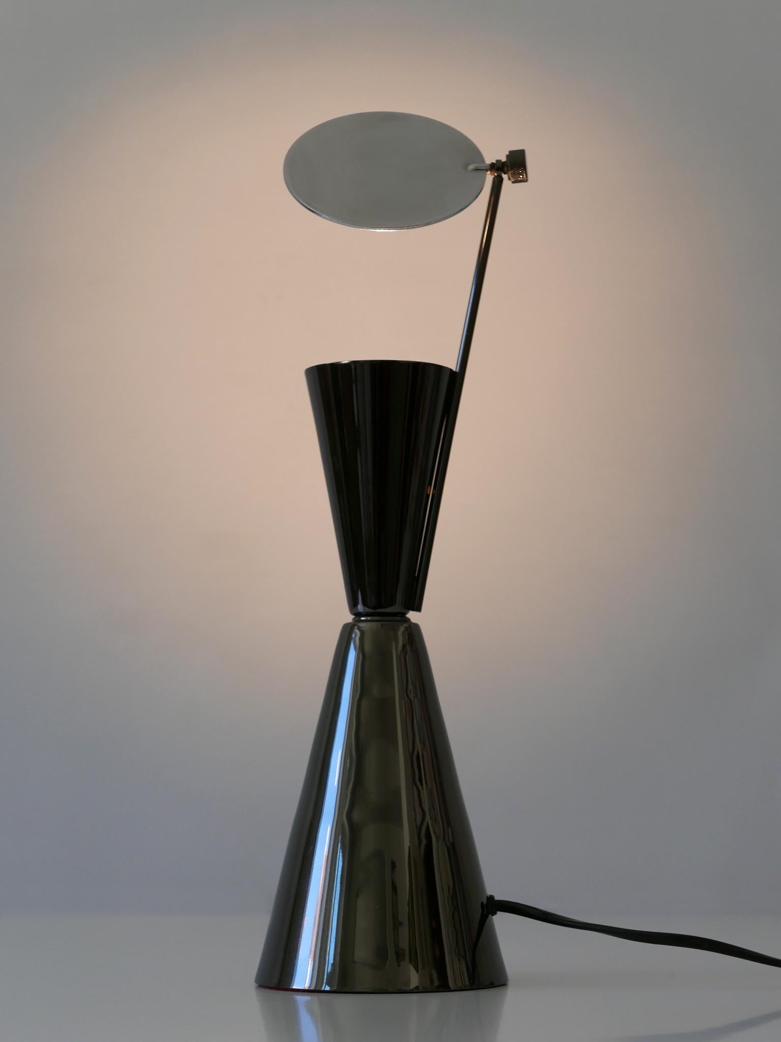 Metal Elegant Modernist Diabolo Table Lamp 1980s Spain For Sale
