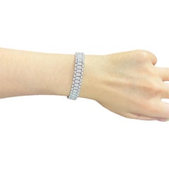 Elegant Moissanite Bracelet 925 Sterling Silver Silver Link Bracelet For Women.